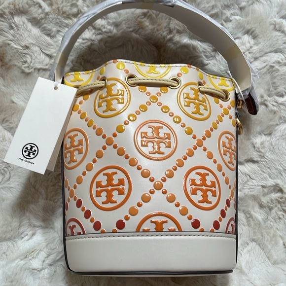 NWT Tory Burch T Monogram Degrade Mini Bucket Bag - Picture 2 of 9